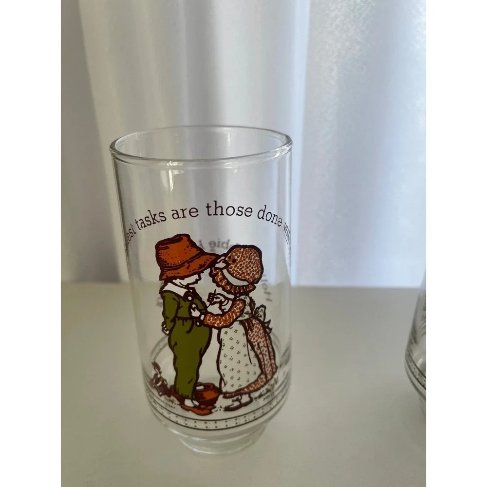 Holly Hobbie Coca Cola Glasses Set‎ of 2 Vintage Limited Edition Collectible